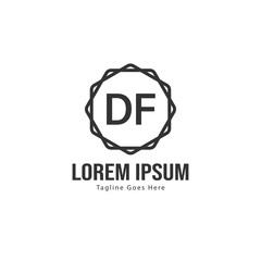 DF Letter Logo Design. Creative Modern DF Letters Icon Illustration