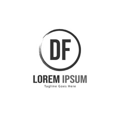 DF Letter Logo Design. Creative Modern DF Letters Icon Illustration