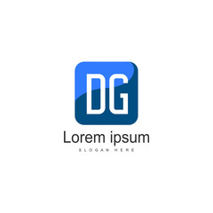 Obraz premium DG Letter Logo Design. Creative Modern DG Letters Icon Illustration