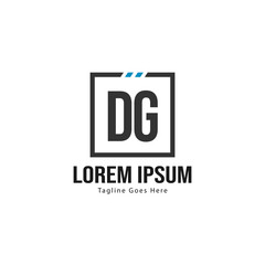 DG Letter Logo Design. Creative Modern DG Letters Icon Illustration