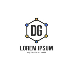 DG Letter Logo Design. Creative Modern DG Letters Icon Illustration