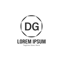 DG Letter Logo Design. Creative Modern DG Letters Icon Illustration