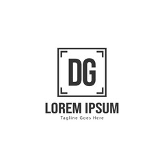 Obraz premium DG Letter Logo Design. Creative Modern DG Letters Icon Illustration
