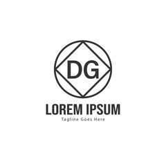 DG Letter Logo Design. Creative Modern DG Letters Icon Illustration