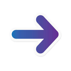 gradient arrow icon- vector illustration