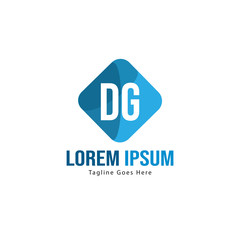 DG Letter Logo Design. Creative Modern DG Letters Icon Illustration