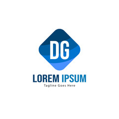 DG Letter Logo Design. Creative Modern DG Letters Icon Illustration