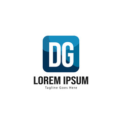 DG Letter Logo Design. Creative Modern DG Letters Icon Illustration