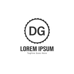 DG Letter Logo Design. Creative Modern DG Letters Icon Illustration