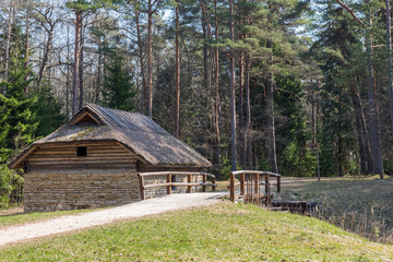 Spring in a village - The Open Air Museum in Tallinn,Estonia