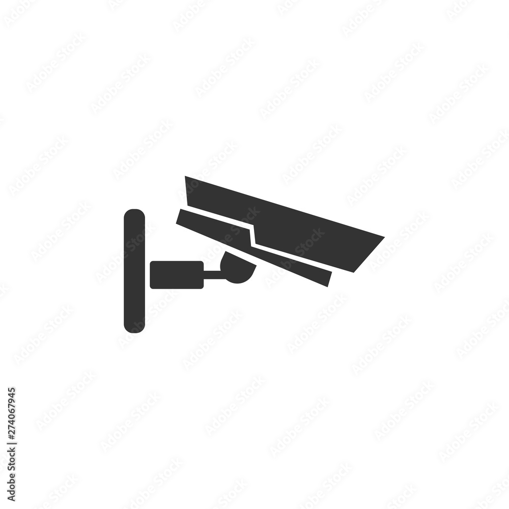 Leinwandbilder fixed cctv, security camera icon template black color editable. security camera symbol flat vector s