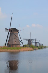 Naklejka premium Mills. Kinderdijk. Netherlands