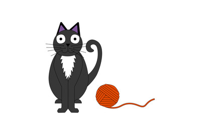 Vector animated cat baby background