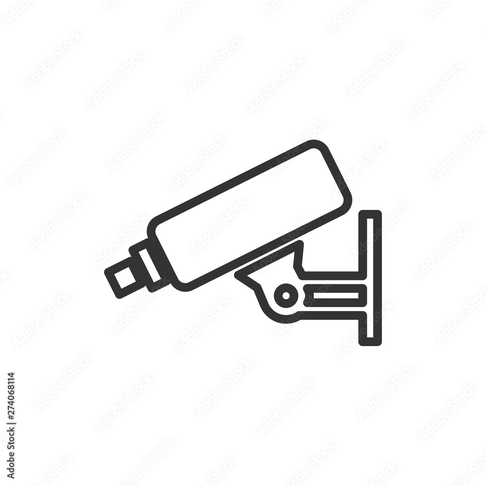 Fototapete fixed cctv, security camera icon template black color editable. security camera symbol flat vector s