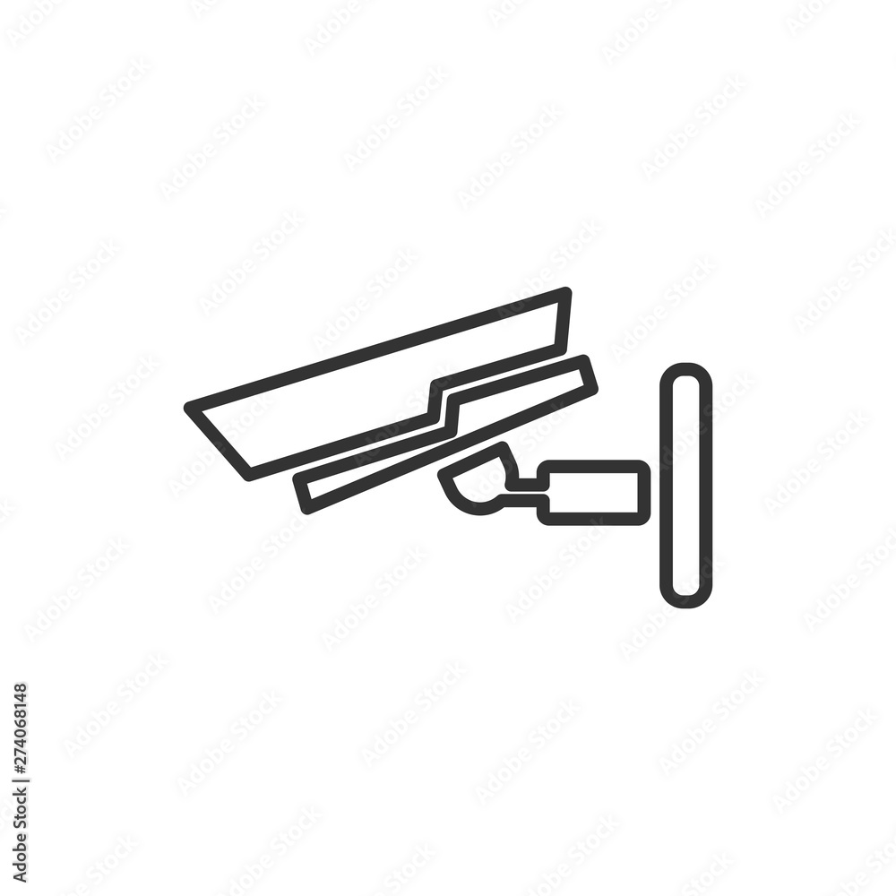 Leinwandbilder Fixed CCTV, Security Camera icon template black color editable. Security Camera symbol Flat vector sign isolated on white background. Simple vector illustration for graphic and web design.