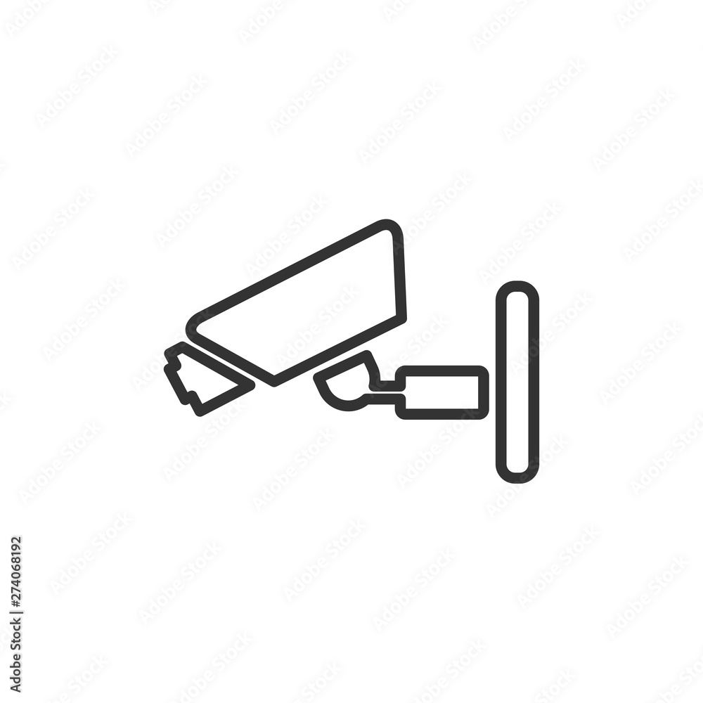 Fototapete fixed cctv, security camera icon template black color editable. security camera symbol flat vector s