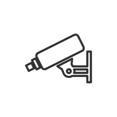 Fixed CCTV, Security Camera icon template black color editable. Security Camera symbol Flat vector sign isolated on white background. Simple vector illustration for graphic and web design.