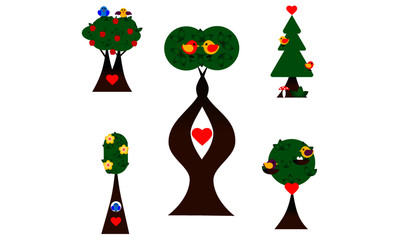 Set of children cute vector motives