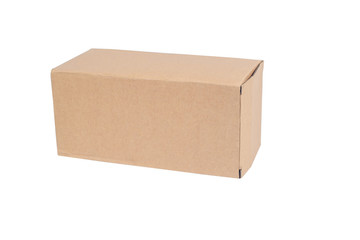 Recycle cardboard storage box isolated on a white background