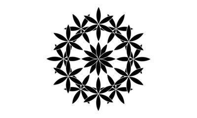 Black vector icon mandala