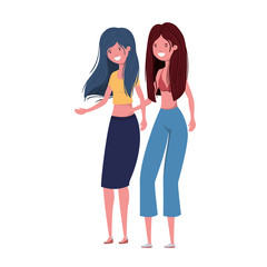 dancing women in white background