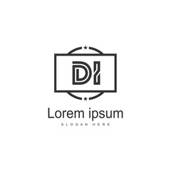 Obraz premium DI Letter Logo Design. Creative Modern DI Letters Icon Illustration