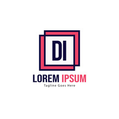 DI Letter Logo Design. Creative Modern DI Letters Icon Illustration