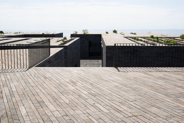 The roof of a contemporary buiding