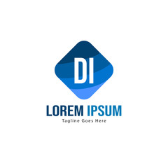 DI Letter Logo Design. Creative Modern DI Letters Icon Illustration