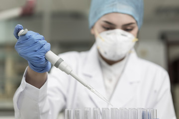 Female scientist working in the CDC laboratory