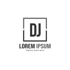 DJ Letter Logo Design. Creative Modern DJ Letters Icon Illustration