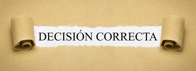 Decisiòn coreccta
