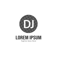 Fototapeta premium DJ Letter Logo Design. Creative Modern DJ Letters Icon Illustration