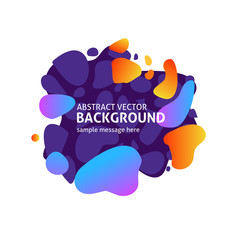 Advertising abstract background with liquid shapes. Dynamical colored forms. Gradient banners with flowing liquid shapes. Template for the design of logo, flyer or presentation. Vector illustration