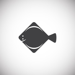 Seafood related icon on background for graphic and web design. Simple illustration. Internet concept symbol for website button or mobile app.