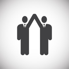 Business people related icon on background for graphic and web design. Simple illustration. Internet concept symbol for website button or mobile app.
