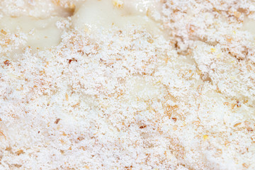 White dough as an abstract background
