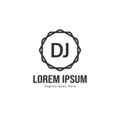 DJ Letter Logo Design. Creative Modern DJ Letters Icon Illustration