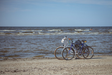 Cycling along the sea coast