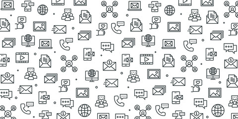COMMUNICATION MEDIA SEAMLESS PATTERN