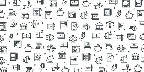 BANKING AND MONEY SEAMLESS PATTERN