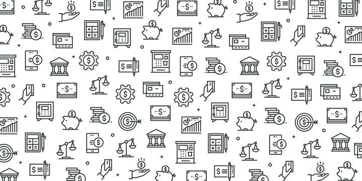 BANKING AND MONEY SEAMLESS PATTERN