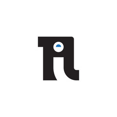 N and I initial logo. NI initial monogram logotype. IN - Vector design element or icon - looks like elephant.