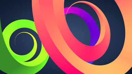 Colorful twisted spiral swirl circle background
