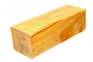 wooden beam isolated on white background