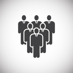 Business people related icon on background for graphic and web design. Simple illustration. Internet concept symbol for website button or mobile app.