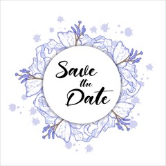 Floral wedding invitation