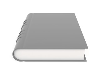 Gray book. 3d rendering illustration isolated