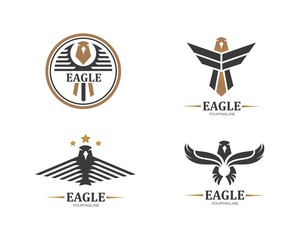 falcon,eagle logo icon vector illustration design