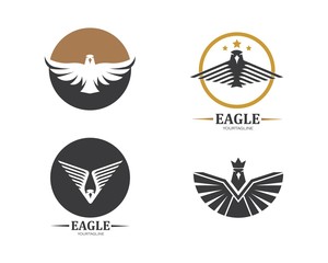 falcon,eagle logo icon vector illustration design